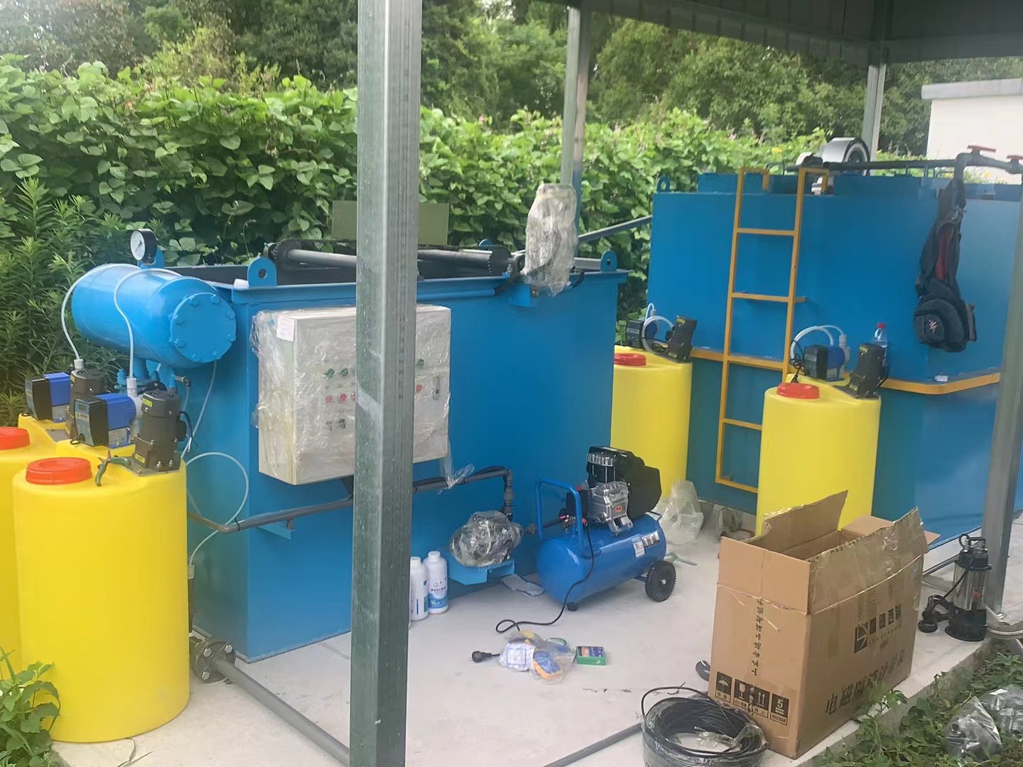 8月15日屠宰污水處理氣浮機+一體化工程案例